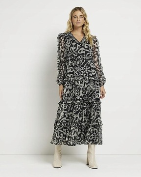 WZÓR FALBANY 39O NG9__L RIVER ISLAND MAXI SUKIENKA