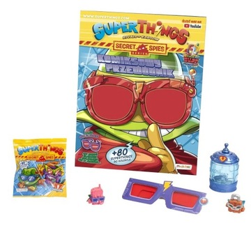 SUPERTHINGS SECRET SPIES - ZESTAW STARTOWY ZINGS, FIGURKI, OKULARY SZPIEGA