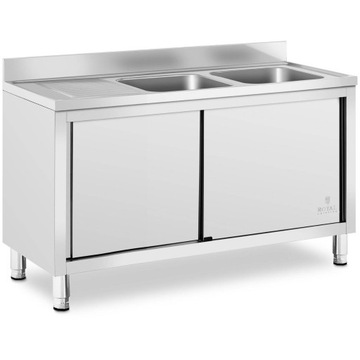 Szafka 140 cm ze zlewem Royal Catering RC-IKS01