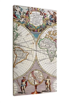 Obraz na płótnie Mapa świata 60x120 cm