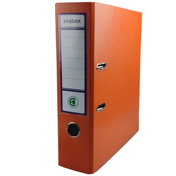 Segregator dźwigniowy A4 PP EKOBOX 80mm POMARAŃCZOWY biurowy
