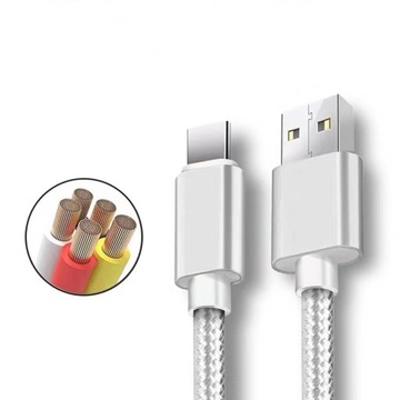 TYP-C KABEL QUICK CHARGE 3.0 SZYBKIE ŁADOWANIE 1m