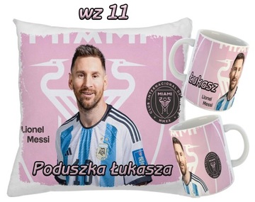 КРУЖКА и ПОДУШКА с принтом LEO MESSI + имя фаната