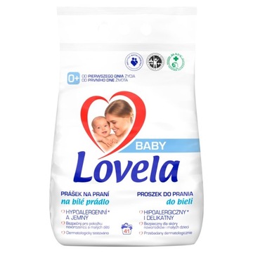 Hipoalergiczny proszek do prania LOVELA Baby do białych 41 prań 4,1 kg