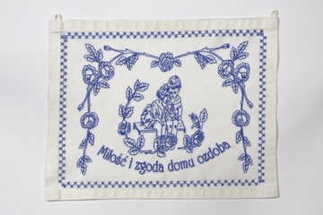 Haftowana Makatka - Miłość i zgoda domu ozdoba nb