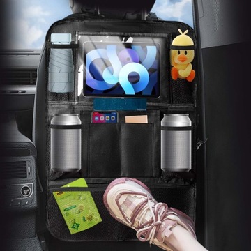 Защитный чехол-органайзер для автомобильного сиденья + 2 держателя для подголовников