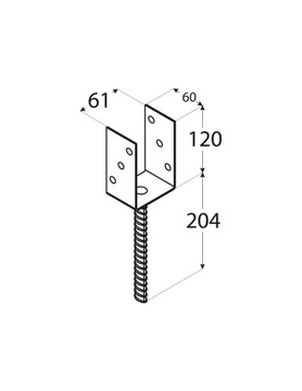 U PS 60 тип U PS 60 колонный фундамент из горячеоцинкованного бетона