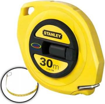 STALOWA MIARA ZWIJANA STANLEY 30M DŁUGA BUDOWLANA