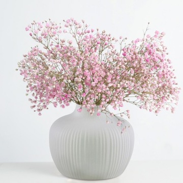 Керамическая шаровая ваза для цветов пудрово-розового цвета