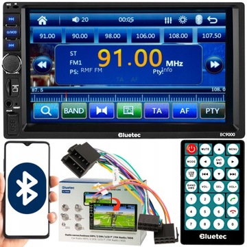 MODNE Radio samochodowe BLUETOOTH 7 CALI 2 DIN Z PILOTEM
