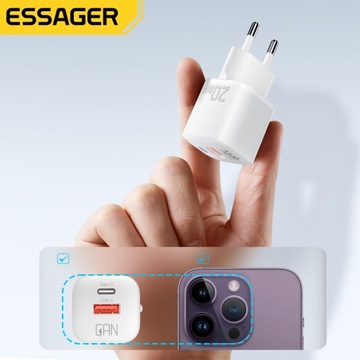 МОЩНОЕ БЫСТРОЕ ЗАРЯДНОЕ УСТРОЙСТВО USB-C CUBE 20 Вт БЛОК ПИТАНИЯ ДЛЯ IPHONE MAINS PD QC