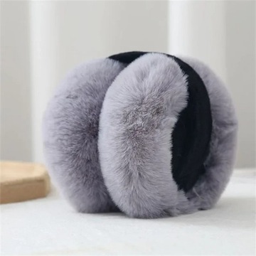 Soft Plush Ear Warmer Solid Color Foldable Fa