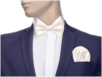 MUSZKA + POSZETKA Mucha Ślubna Męska GREG e19