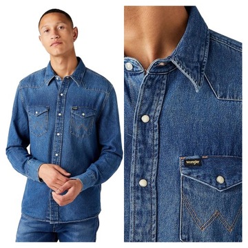 WRANGLER 27MW 1YEAR MĘSKA KOSZULA JEANSOWA JEANS M