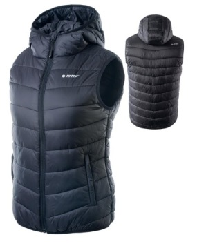 KAMIZELKA DAMSKA PIKOWANA PUCHOWA Z KAPTUREM S