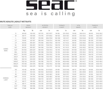 НЕОПРЕНОВАЯ МУЖСКАЯ SEAC ROYAL 5 ММ ​​размер L ЧЕРНАЯ