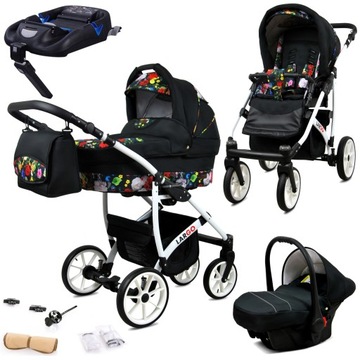 BabyLux Wózek 4w1 dziecięcy Largo + baza ISOFIX