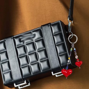 Брелок для ключей из бисера Creative Beautiful Lightweight Multifunctional Cat Key Red Heart