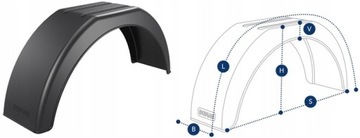 2x DOMAR крыло 13 14 15 прицеп с колесными арками 22/79