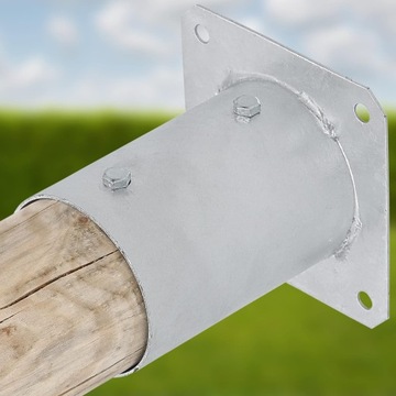 КОМПЛЕКТ 2x КРОНШТЕЙН ДЛЯ НОЖКИ КОЛОННЫ С БОЛТОВЫМ креплением СТАЛЬНОЙ АНКЕР Fi 80 ММ