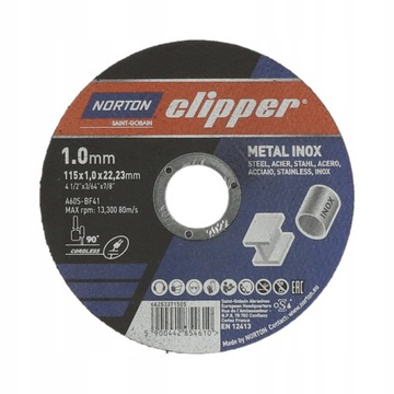 TARCZA DO CIĘCIA METALU INOX CLIPPER 115*1,0*22,2