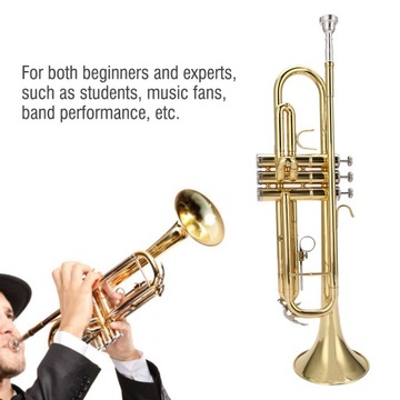 Плоская золотая латунная труба B для начинающих, набор инструментов UL