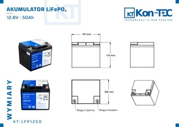 Беспроводной аккумулятор LiFePO4 12 В 50 Ач Kon-TEC