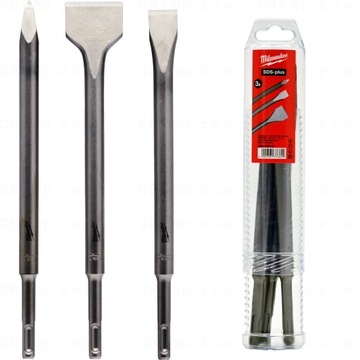 Zestaw 3 dłut SDS-Plus (dłuto wąskie, szerokie, szpicak) 4932430001