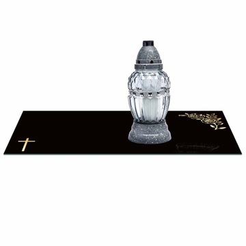 SZKLANA PODSTAWKA POD ZNICZE 60x20cm 489c