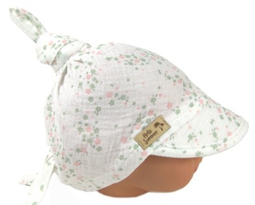 CHUSTKA Z DASZKIEM NA LATO MUŚLINOWA DOUBLE GAZE RETRO