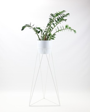 Kwietnik Metalowy Stojak Donica 90cm biały LOFT