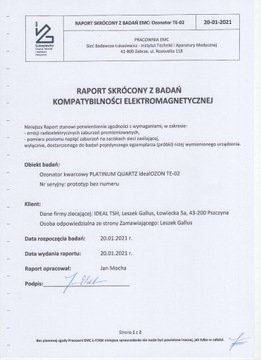 Генератор озона - озонатор КВАРЦ 2-20г ПОЛЬСКИЙ