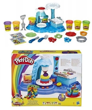 PLAY-DOH CIASTOLINA ZESTAW FABRYKA CIASTEK +7 TUB