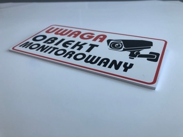 OBIEKT MONITOROWANY TABLICZKA PCV ZNAK 40x20 cm