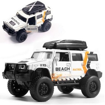 Samochód Hummer Terenowy METALOWY NAPĘD DŹWIĘK LED