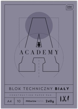 BLOK TECHNICZNY A4 10SZT 240G ACADEMY INTERDRUK