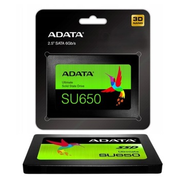 DYSK SSD TWARDY ADATA SU650 1TB SATA TLC SZYBKI