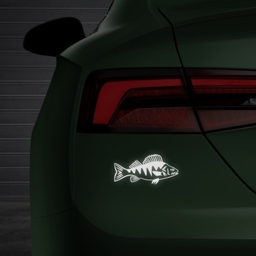 ОРУДЬ РЫБА, СВЕТООТРАЖАЮЩАЯ НАКЛЕЙКА НА АВТОМОБИЛЬ ДЛЯ РЫБАЛКИ