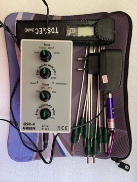Generator srebra koloidalnego GSK-4 GREEN + druty srebrne + TDS / zestaw