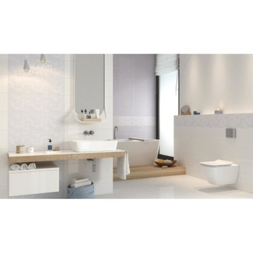 PŁYTKI ŚCIENNE GLAMOUR biały POŁYSK 24x74