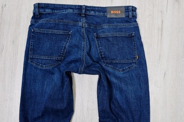 HUGO BOSS DELAWARE SLIM JEANS spodnie męskie granatowe PREMIUM 34/32 pas 88