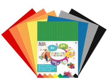 8 arkuszy Tektura falista scrapbooking A4 280 gsm
