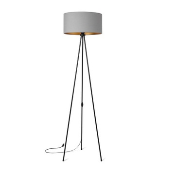LAMPA STOJĄCA PODŁOGOWA TRÓJNÓG METALOWY ABAŻUR