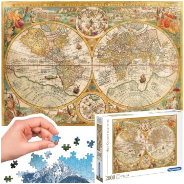 Clementoni puzzle dla dorosłych antyczna mapa świata 2000 elementów