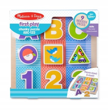 Melissa and Doug Zabawka dla dzieci edukacyjna puzzle Literki