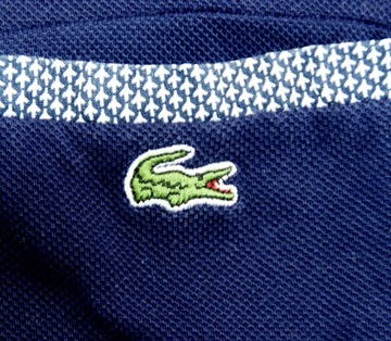 LACOSTE GRANATOWA KOSZULKA ROM. JAK M