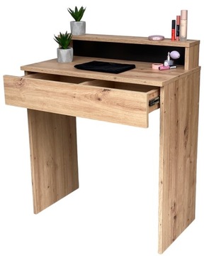 TOALETKA Z SZUFLADĄ DO MAKIJAŻU 75CM DĄB ARTISAN