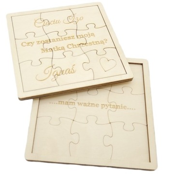 PROŚBA CIOCIU CZY ZOSTANIESZ MOJĄ CHRZESTNĄ PUZZLE