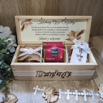 PODZIĘKOWANIE dla Chrzestnych KOMUNIA prezent miód