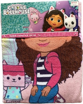 Gabby's Dollhouse Koci domek Gabcznik plażowy 100% bawełna 70x140cm